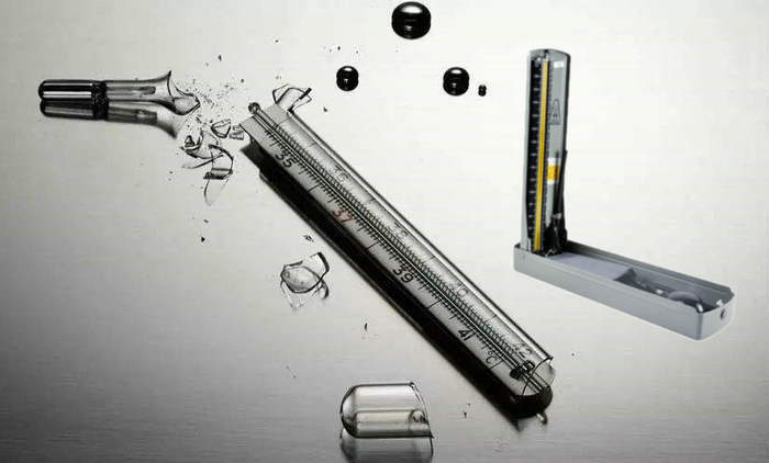 汞體溫計，汞血壓計